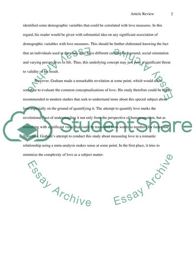 Measuring Love in Romantic Relationships