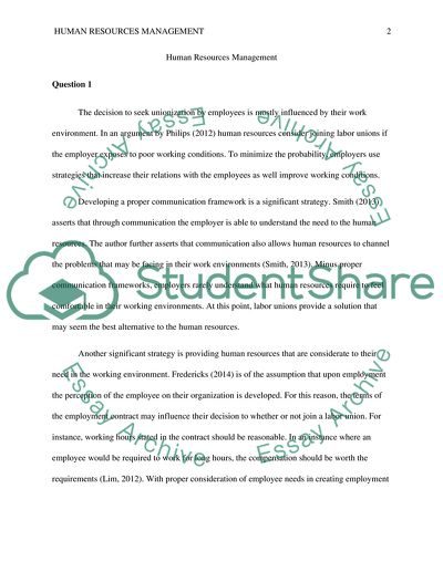 Human Resource Questions