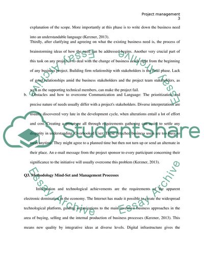 Managing Projects and Requirements Gathering