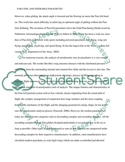 Para Foils and Steerable Parachutes