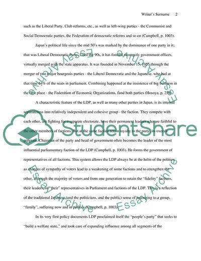 Dominance of Japan LDP and of Indian Congress Party