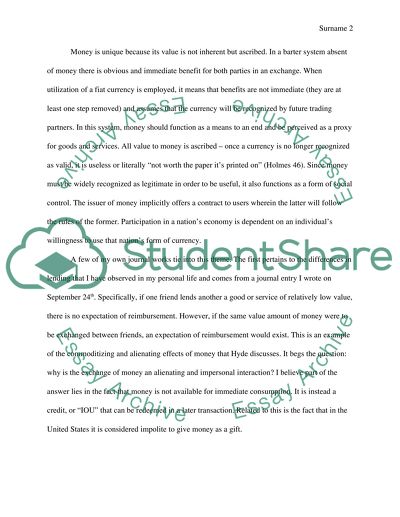 Commoditization of Money