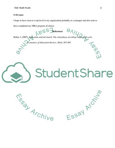 Ten Year Plan