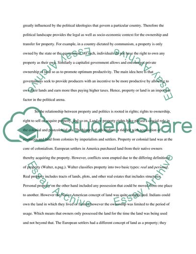 Political Concept of Property