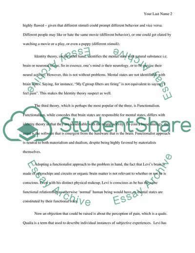 Consciousness and Free Will