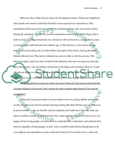 Alvar Nunez Cabeza de Vaca, Indians of the Rio Grande (1528-1536)