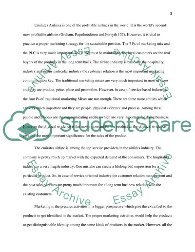 Marketing management - Emirates Airlines