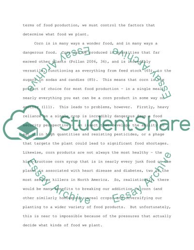 The Determination of Food Policy in a Modern World