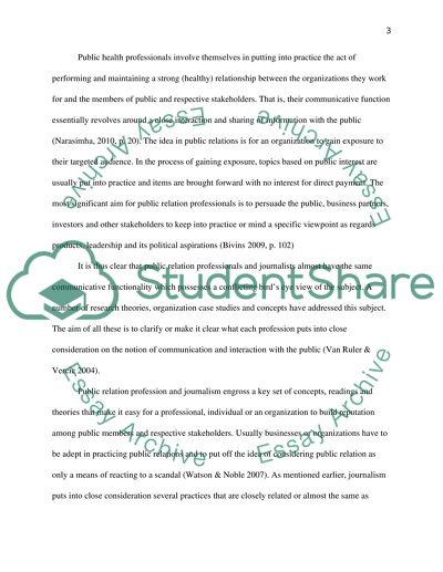 Public Relations and Journalism