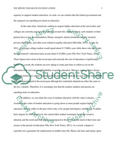 We spend too much on education