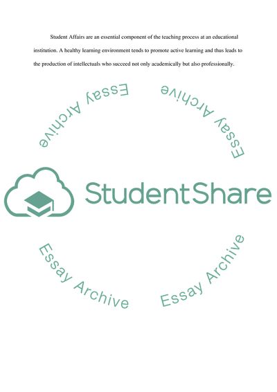 Student Affairs in Higher Education