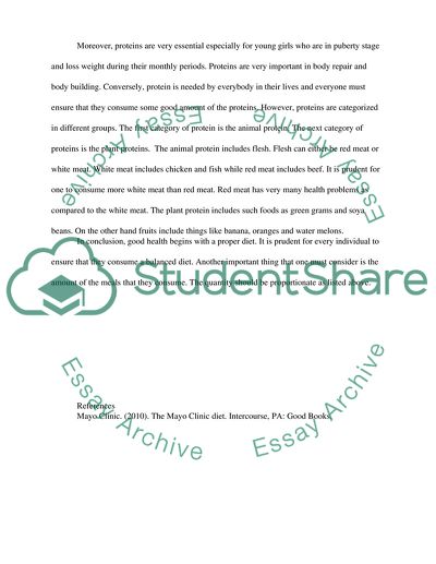 Nutritional guide to my plate