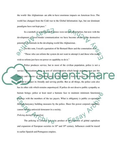 Perspectives on Policing within the Middle East Region and the UK