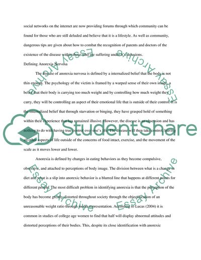 The Impact of the Social Media on Anorexia Nervosa