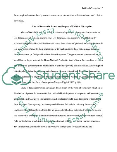 How Does a Committed Government Reduce the Extent and Impact of Political Corruption