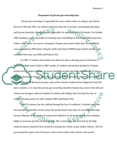 The Problem of Weapons Ownership