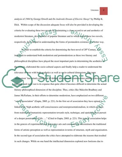 The Judgings the Novel-Writing Tradition of the 20th Century