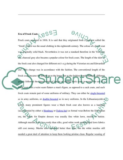 Frock Coats of Victoria and Albert Museum