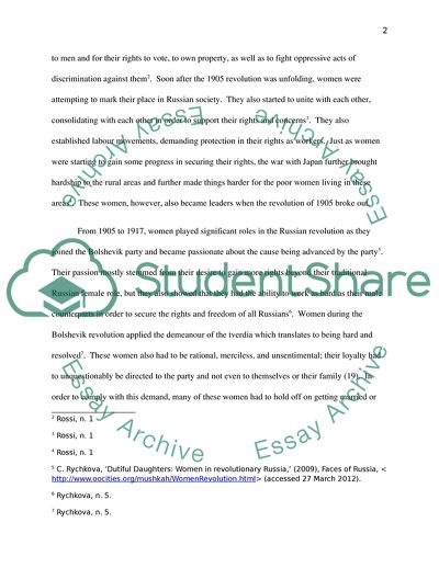 Was There a Place For Women in Russian Revolutionary Movements