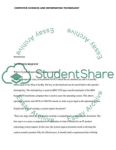 Computer Sciences and Information Technology