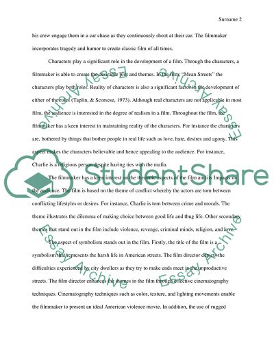 Mean street movie analysis