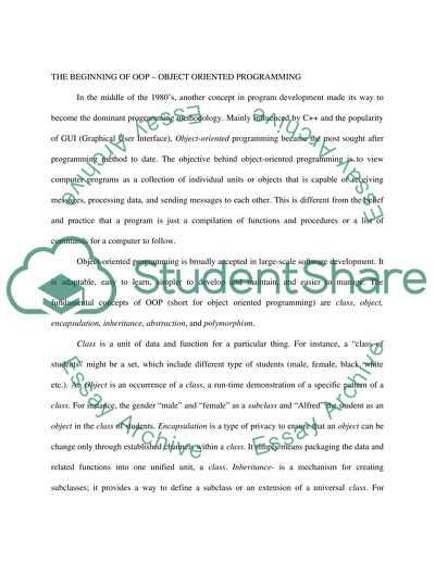 Object oriented development