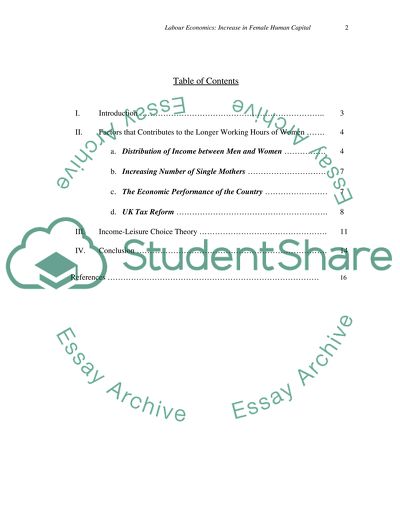 Longer Working Hours of Women