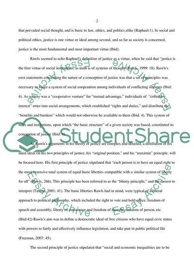 John Rawlss Principles of Justice