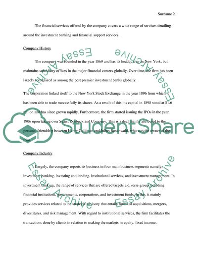 Goldman Sachss Financial Data Analysis