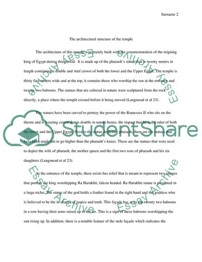 Egypts Culture Effects on the Facade of the Abu Simbel Temple