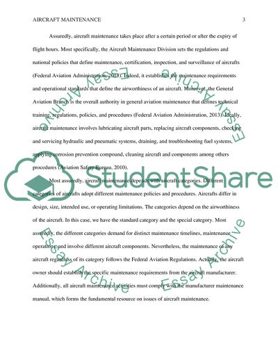 Aircraft Maintenance