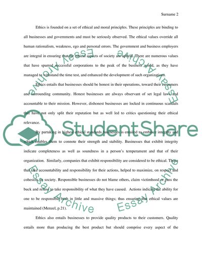 Fundamentals of Ethics