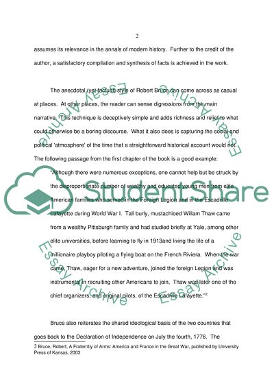 A Fraternity of Arms - American & France in the Great War