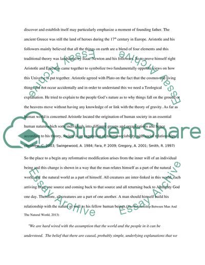 Natural world, as distinct from the human world