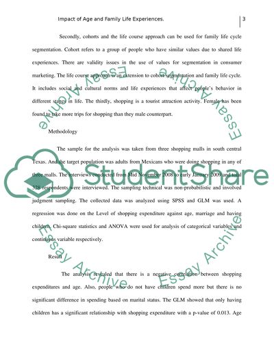 The impact of age and family life experiences on Mexican visitor shopping expenditures