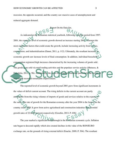 How Economic Growth Can Be Affected: Analysis for Romania