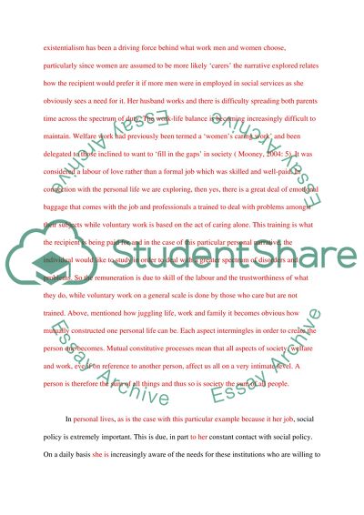 Social Policy and Personal Lives