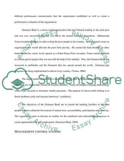 Performance Measurement and Evaluation of Grameen Bank