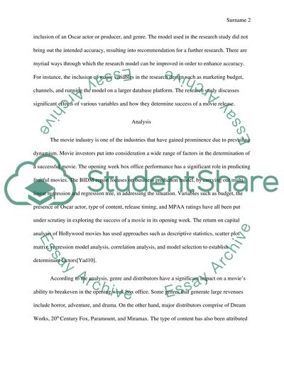 To gain insights to some of the factors that will help movie investors in making better decisions