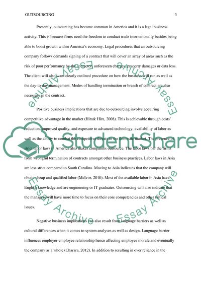 The Impact of Outsourcing on Employees