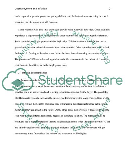 Unemployment and Inflation