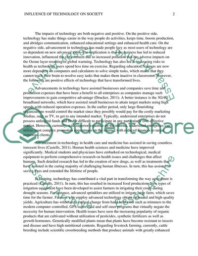 Influence of Technology on Society