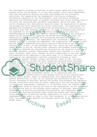 International Logistics at Morrison