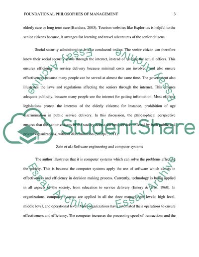 Foundational Philosophies of Management