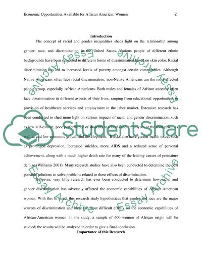 Economic Opportunities Available for African American Women