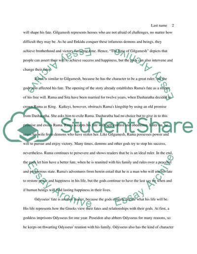 Fate in Gods or Humans Terms