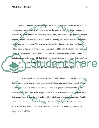 The Distinct Worship Pattern of the Slave Religion