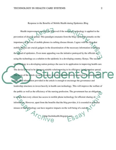 TECHNOLOGY IN HEALTH CARE SYSTEMS