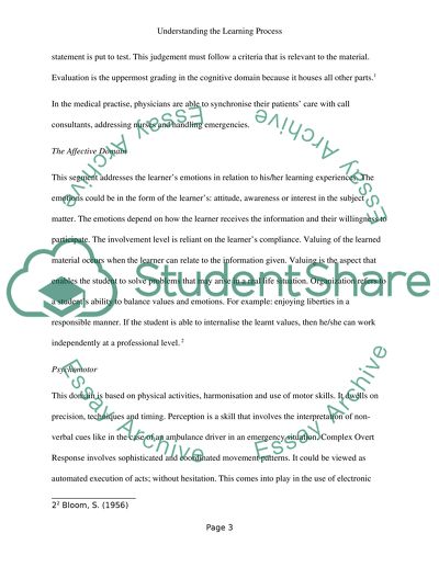 Understanding the Learning Process