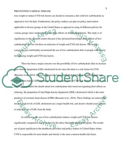 Low carb better than low fat to prevent cardiac disease